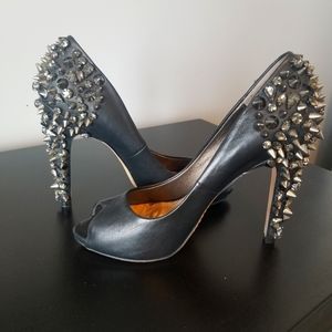 Sam Edelman leather 4" studded heels